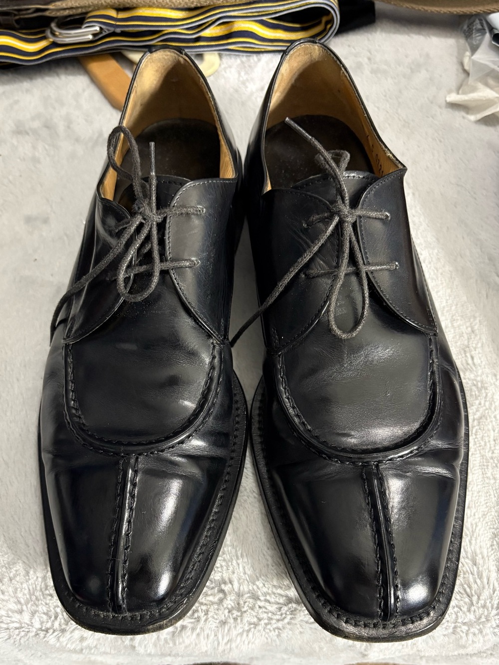 Cole Haan Black Leather Lace-Up Oxfords